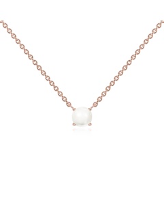 Freshwater Pearl necklace Rose-gold plated 6mm