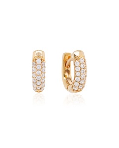 SPARKLING MODERN CLASSICS BASE EARRINGS Yellow GOLD-PLATED