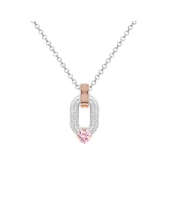 Oval Drop Link Necklace Set Morganite