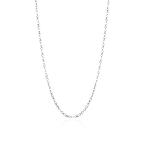 "Cable" chain Rhodium plated