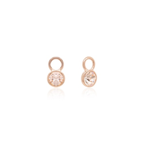 Round Frame Mini Charms Rose gold-plated