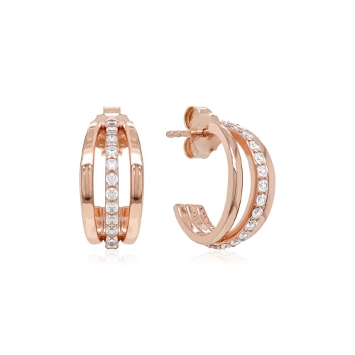 Classical Curve earrings Stud Earrings Rose gold plated