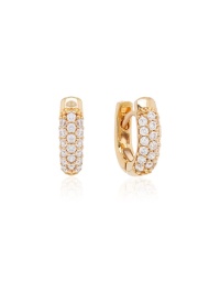 SPARKLING MODERN CLASSICS BASE EARRINGS Yellow GOLD-PLATED