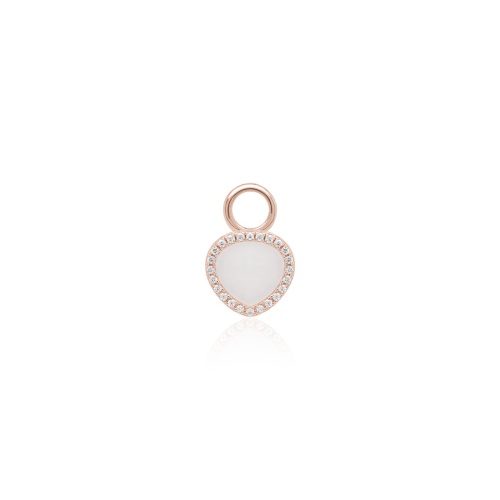 MOP Pear Single Charm Rose gold plated