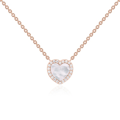 MOP Necklace Rose Gold-plated