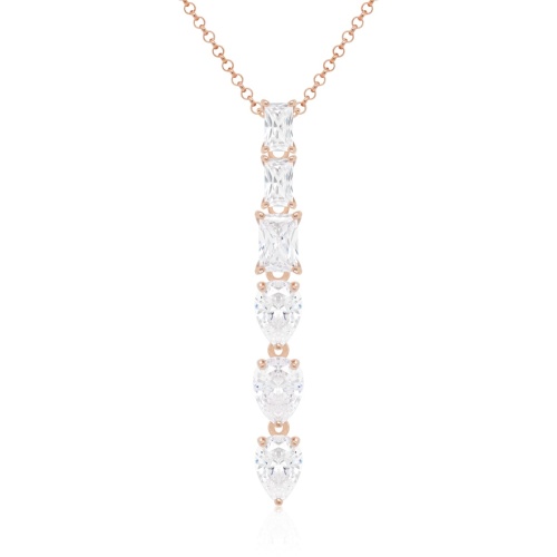 Princess Drop Necklace Rose gold plated