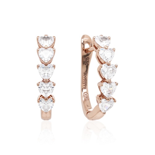 Sparkling Love Earrings Rose gold-plated