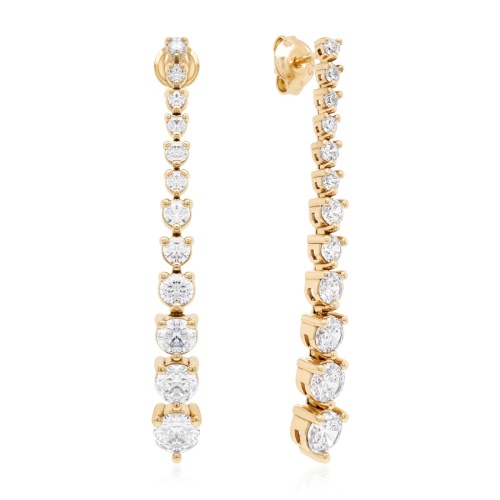 Frozen Drop Stud Earrings Yellow gold-plated