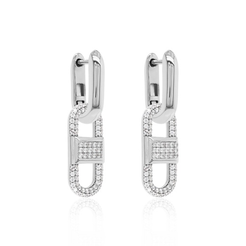 Infinite Spark Fabulous Link Earring set Rhodium plated