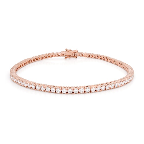 Tennis Bracelet Rose Gold-plated 2mm