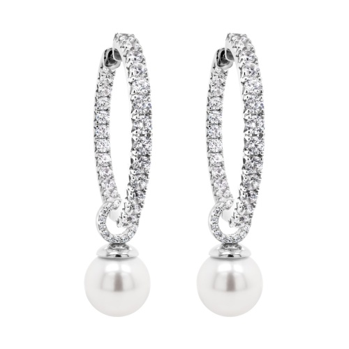 Sparkling Pearl earrings 10mm