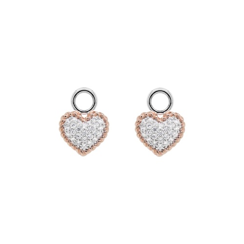 Pave Heart Earring Charms