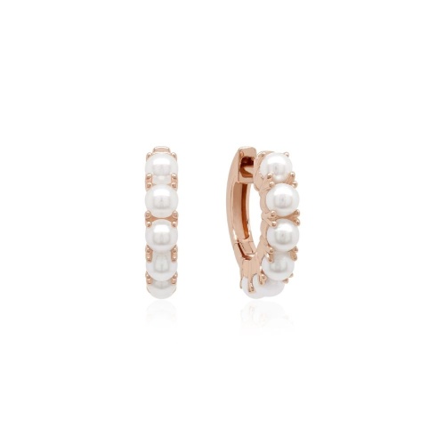 Freshwater Pearl Base Earrings Rose gold-plated