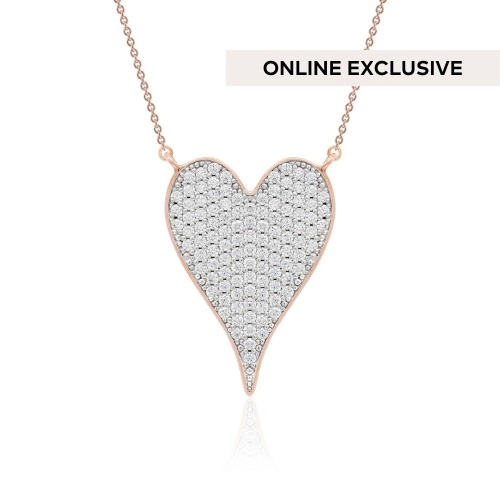 Heart of Infinity necklace rose gold plated