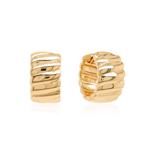 Gilded Twist Earrings Yellow gold plated