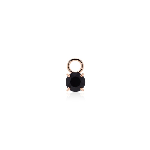 Mini Charm Jet Gold-plated