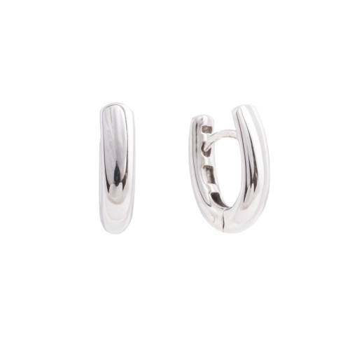 Modern Classics Base Earrings Rhodium-plated