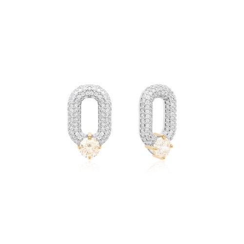 Oval Drop Link Charms Yellow Gold-plated