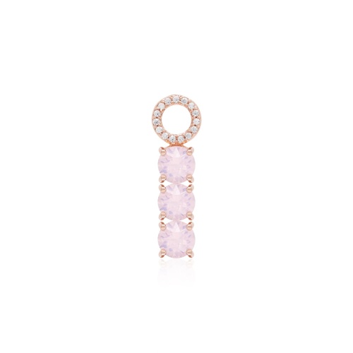 Tennis Single Charm Rose gold-plated Rose Water Opal