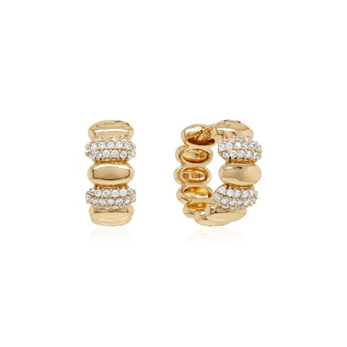 Chubby Bubbly Huggie Earrings Yellow Gold plated