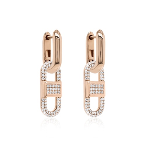 "ALL IN" Sparkling Fabulous Link Earring set Rose gold plated