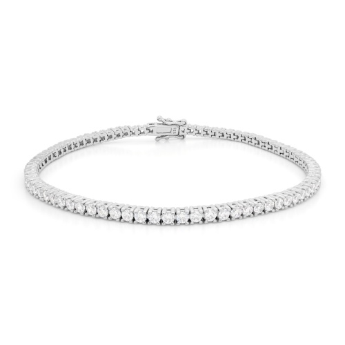 Tennis Bracelet Rhodium Plated 2mm