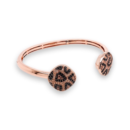 Goldplated silver bangle Leopard