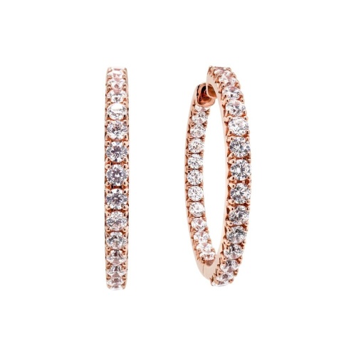 Infinity hoops Rose gold-plated