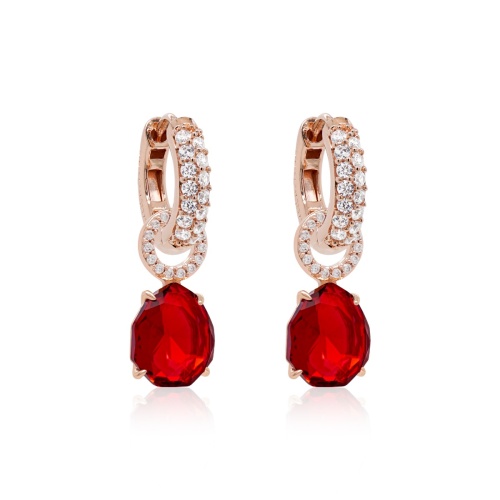 Sparkling Classic & Scarlet Drop earring Set rose gold plated