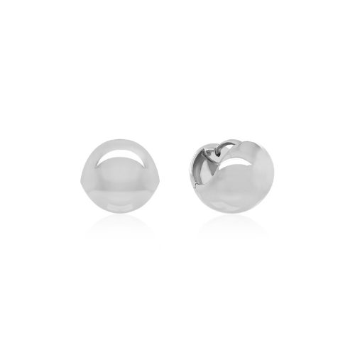 Small Sphere Earrings Rhodium Plated