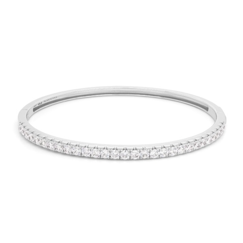 Bold Tennis Bangle Rhodium plated 2.5mm