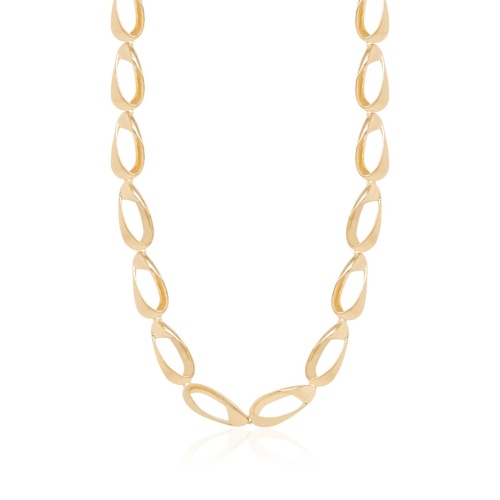 Liquid Gold Necklace Yellow Gold plated 