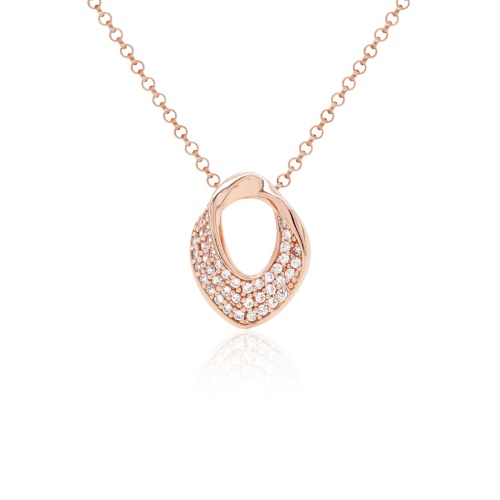 Sparkling Liquid Gold Necklace Rose gold plated 