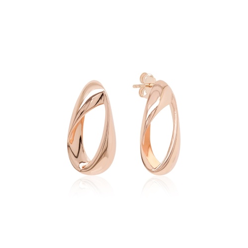 Liquid Gold Earrings Rose Gold plated 