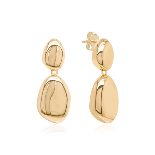 Liquid Gold Drop Earrings Yellow Gold plated 