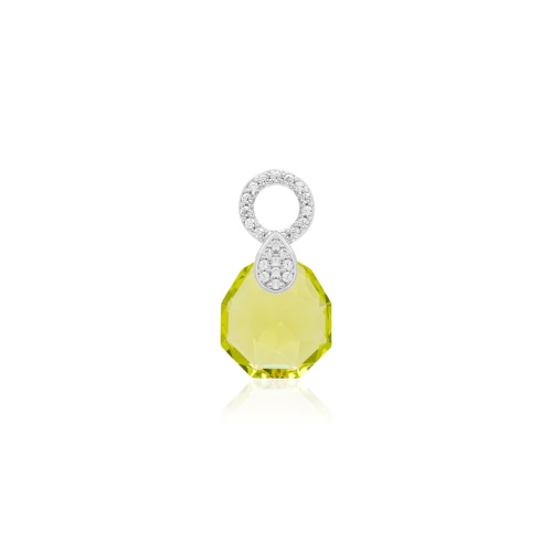 Pear Drop Necklace chram Citrus Green