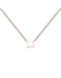 Freshwater Pearl necklace Rose-gold plated 6mm