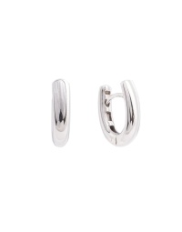 Modern Classics Base Earrings Rhodium-plated