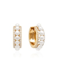 Freshwater Pearl Majestic Earrings Yellow gold-plated