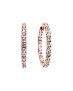 Infinity hoops Rose gold-plated